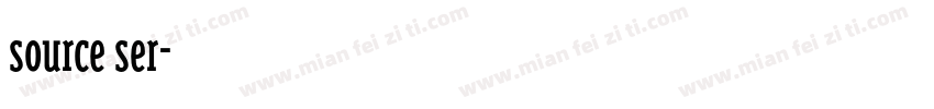 source ser字体转换